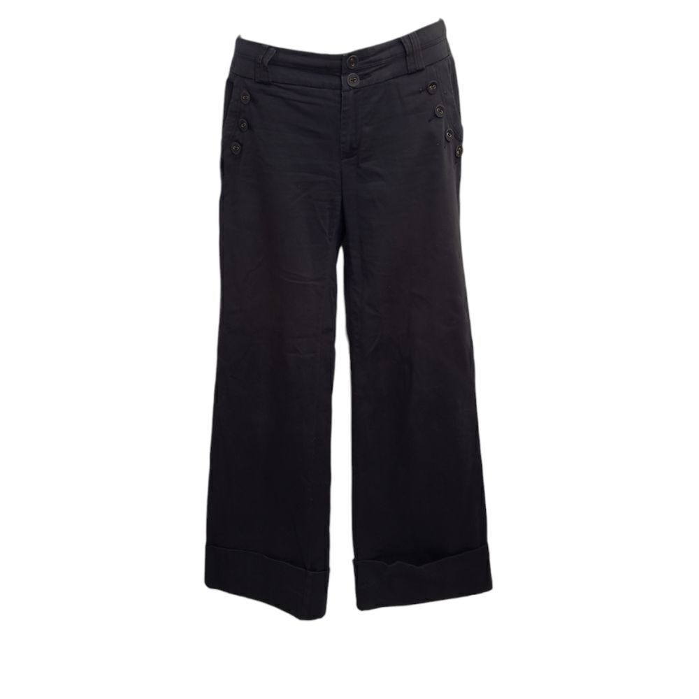 ANTHROPOLOGIE Cartonnier gray wide leg cuffed wide leg trouser sailor pants 6
